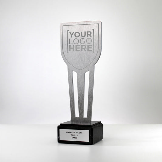 Custom Metal Silver Shield Trophy