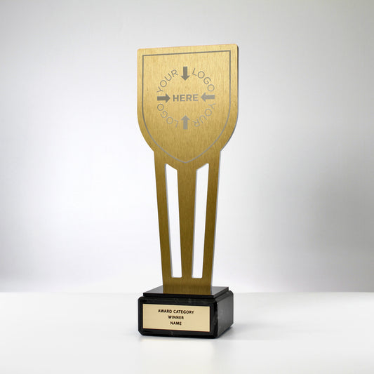 Custom Metal Gold Shield Trophy