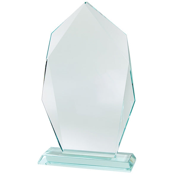 Innovate - Jade Glass Trophy - Multifaceted Crystal Shard - Available in 3 Sizes