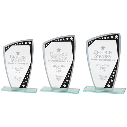 Cosmic - Mirror Series - Black and Silver Profiled Award - Available in 3 Sizes