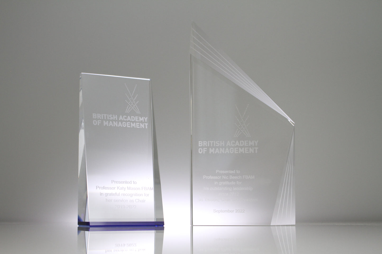 Legend - Premium Crystal Award - Rectangular Sloped Column - Available in 3 Sizes