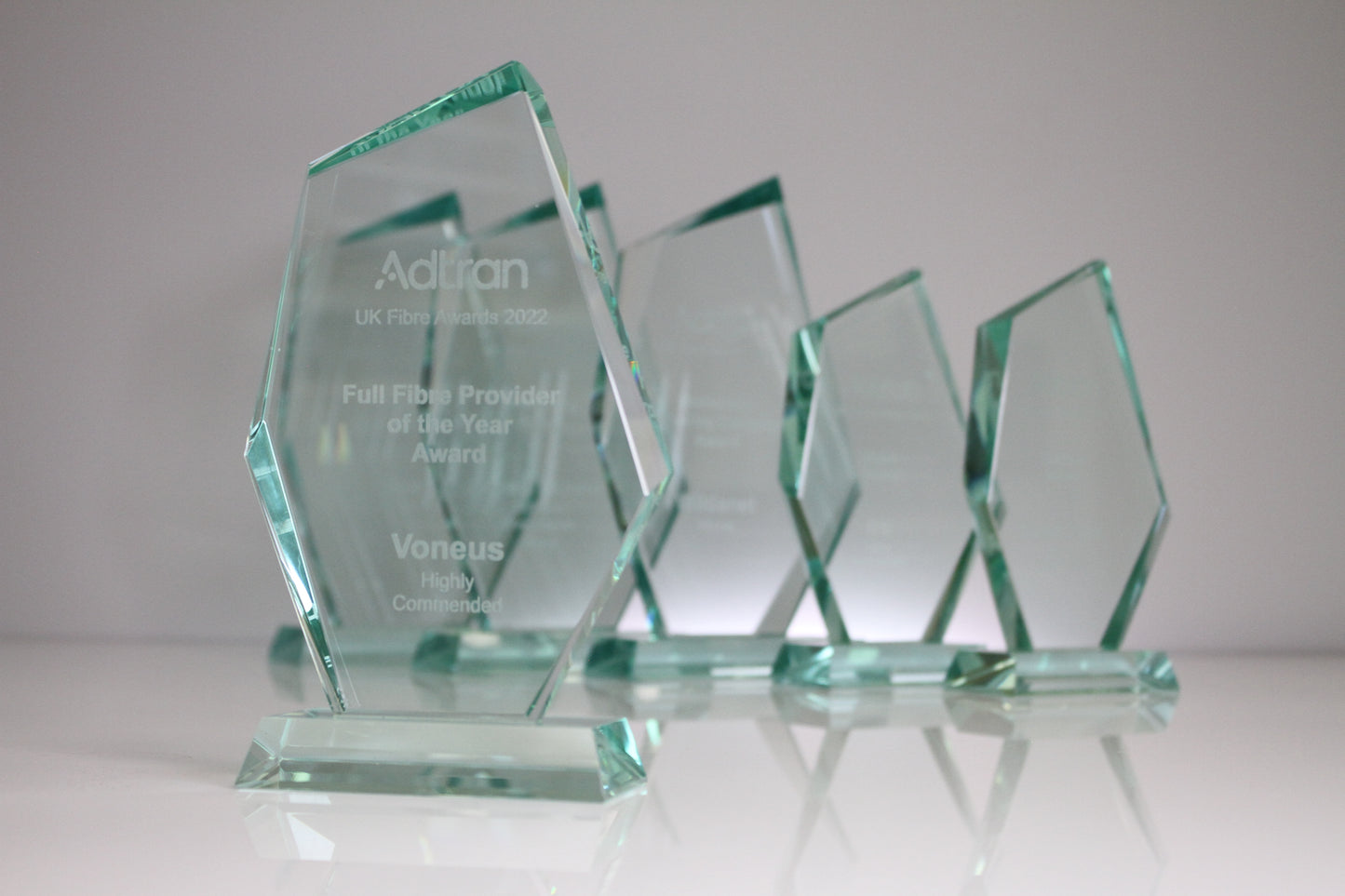 Discovery - Jade Glass Shard Award Series - Multifaceted Profile - Available in 3 Sizes