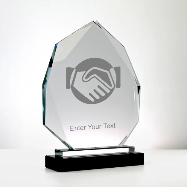 Corporate Clarity Optical Crystal Trophy