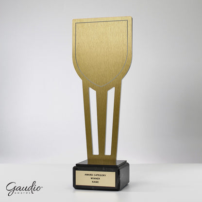 Custom Metal Gold Shield Trophy