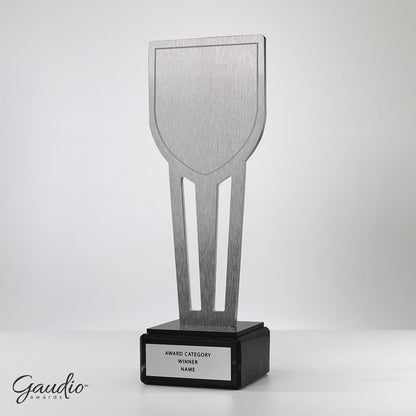 Custom Metal Silver Shield Trophy
