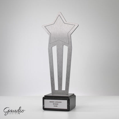 Custom Metal Silver Star Trophy