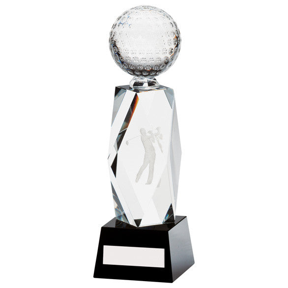CR16215C - Clear crystal golf award