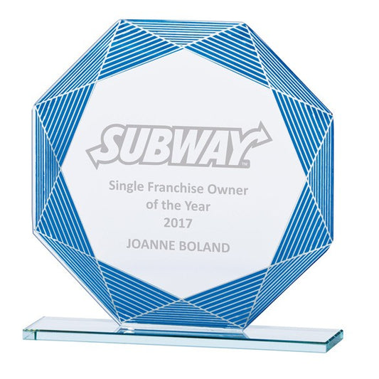 Blue and Silver Octagon Award