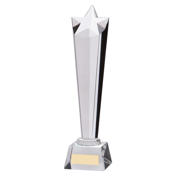 Premium Clear Crystal Tapered Star Award