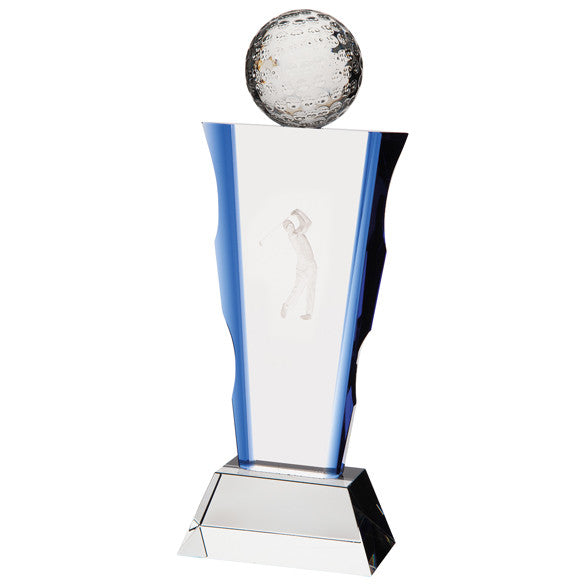 Celestial - Premium Clear Crystal Golf Award - Available in 2 Sizes
