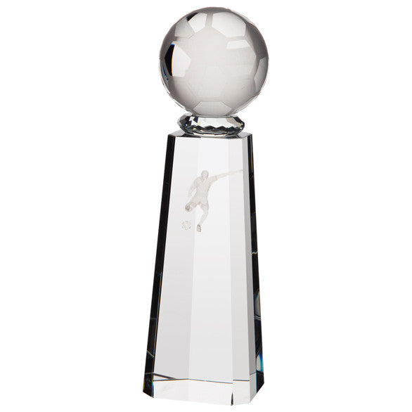Synergy - Premium Crystal Football Award - Available in 2 Sizes