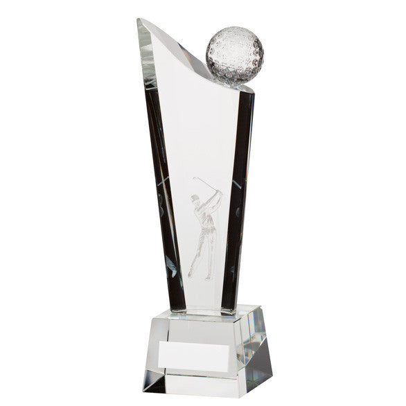 CR3174 - Capture crystal golf ball award by Gaudio Awards